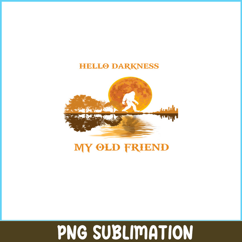 CAMP07112377-HELLO DARKNESS PNG MY OLD FRIEND PNG Bigfoot in moonlight PNG.png