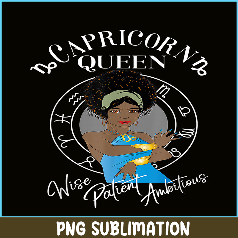 CPB28102310-Capricorn Black Queen PNG Horoscope African PNG Capricorn Feature PNG.png