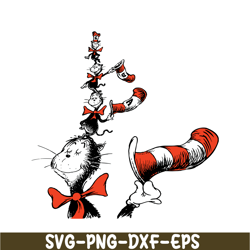 many cats with the hats svg, dr seuss svg, cat in the hat svg ds104122339