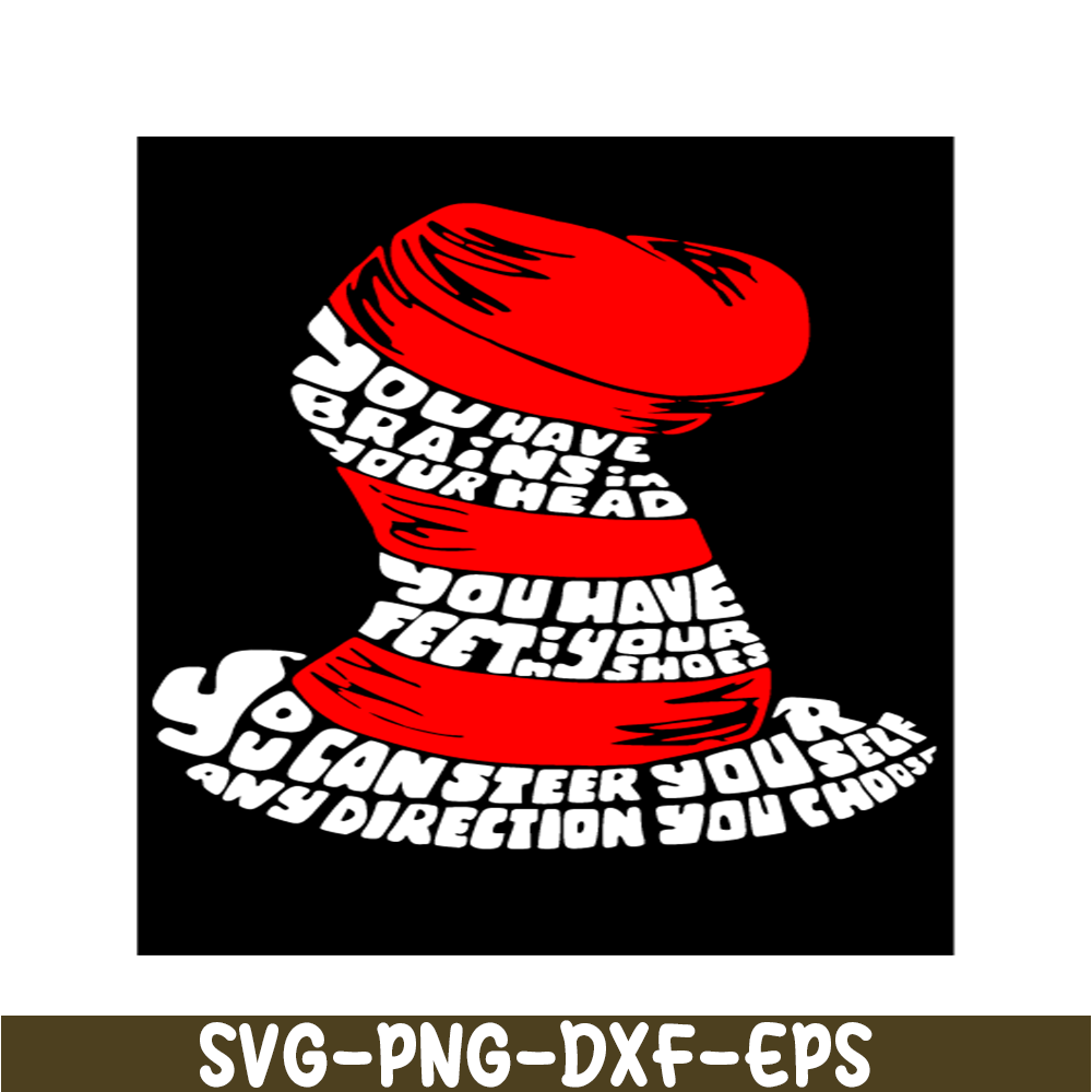 DS105122355-You have brains SVG, Dr Seuss SVG, Cat In The Hat SVG DS105122355.png