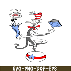 the cat performs circus svg, dr seuss svg, cat in the hat svg ds205122386