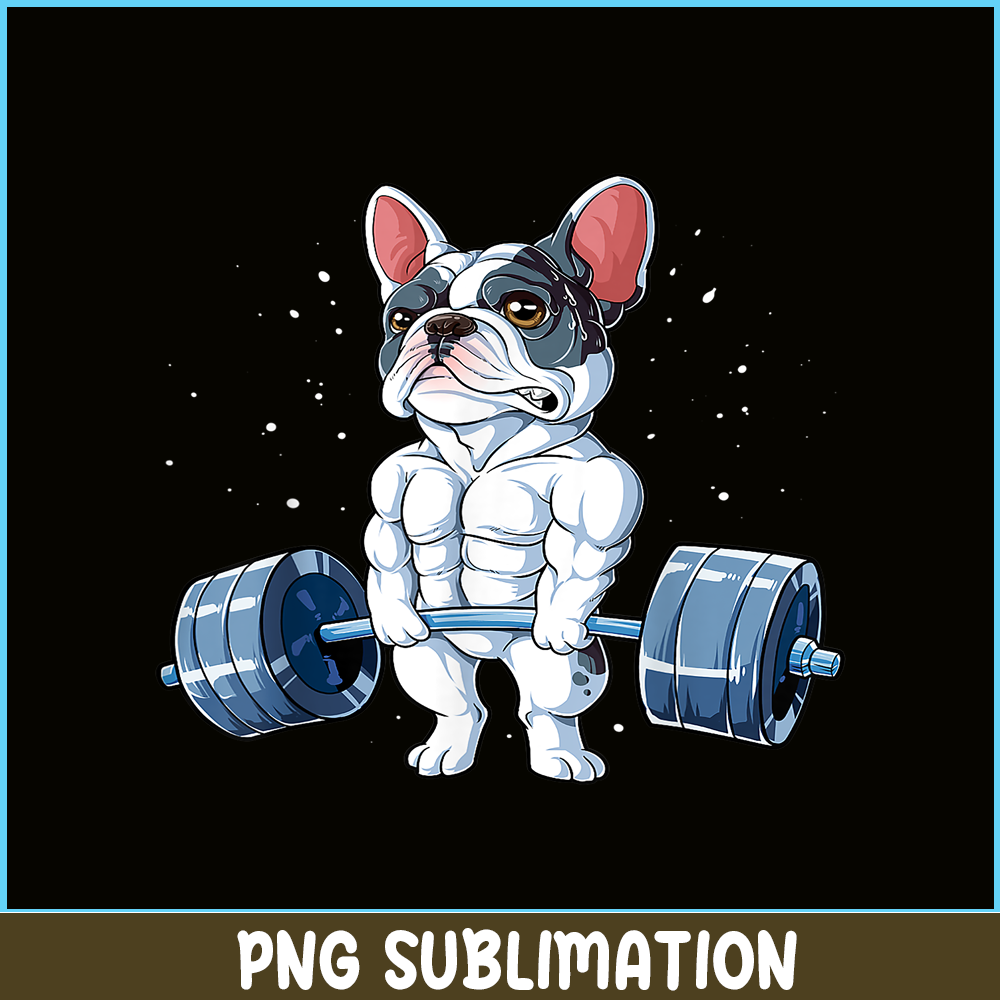 HL161023112-French Bulldog Weightlifting Deadlift PNG, Frenchie Dog Lover PNG, French Dog Artwork PNG.png