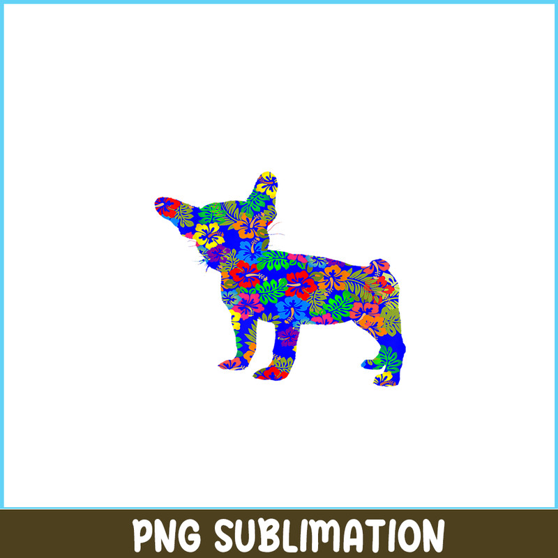 HL161023158-Hawaiian Frenchie BullDog PNG, Frenchie Bulldog PNG, French Dog Artwork PNG.png