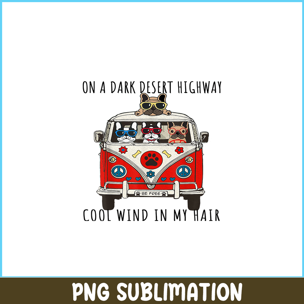 HL16102336- Dark Desert Highway PNG, French Bulldog Artwork PNG, Bulldog Mascot PNG.png
