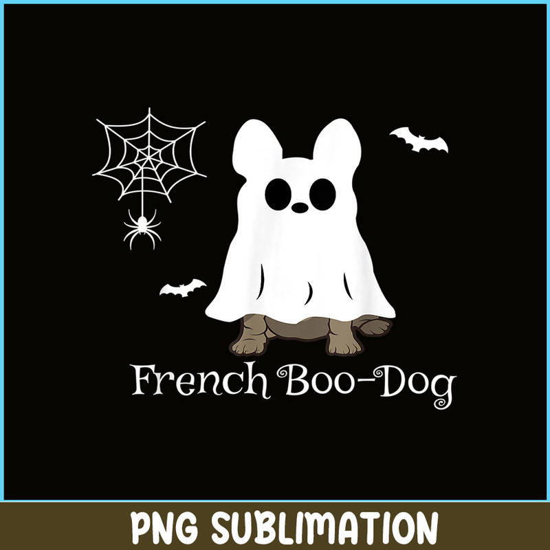 HL16102362-French Boo-Dog Dog PNG, French Bulldog Halloween PNG, Bulldog Mascot PNG.png