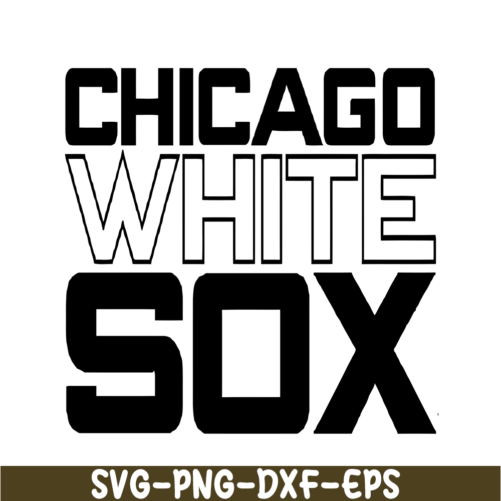 MLB01122312-Chicago White Sox The Text SVG PNG DXF EPS AI, Major League Baseball SVG, MLB Lovers SVG MLB01122312.png