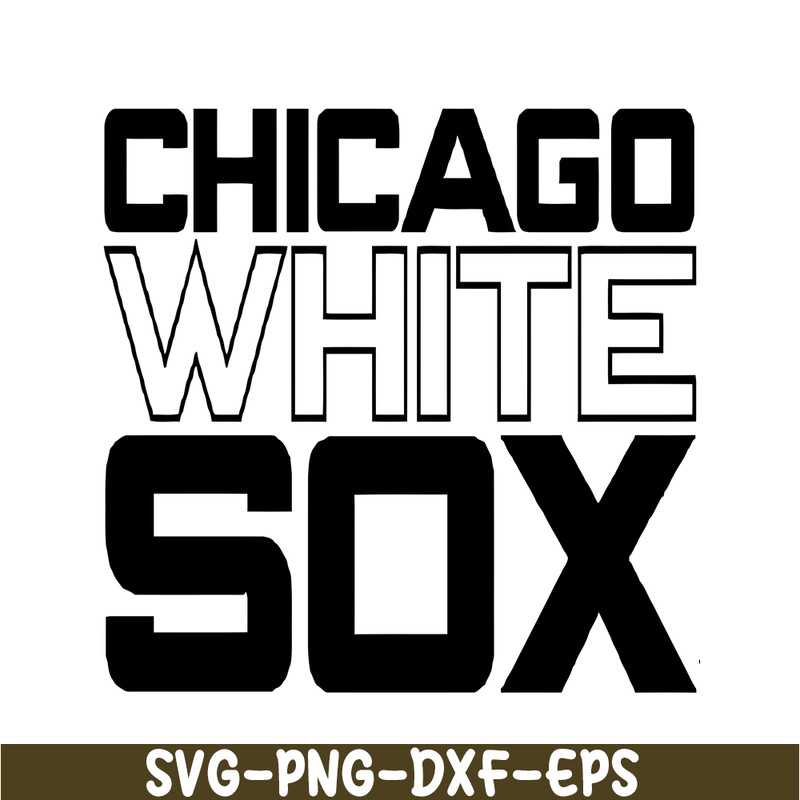 MLB01122312-Chicago White Sox The Text SVG PNG DXF EPS AI, Major League Baseball SVG, MLB Lovers SVG MLB01122312.png