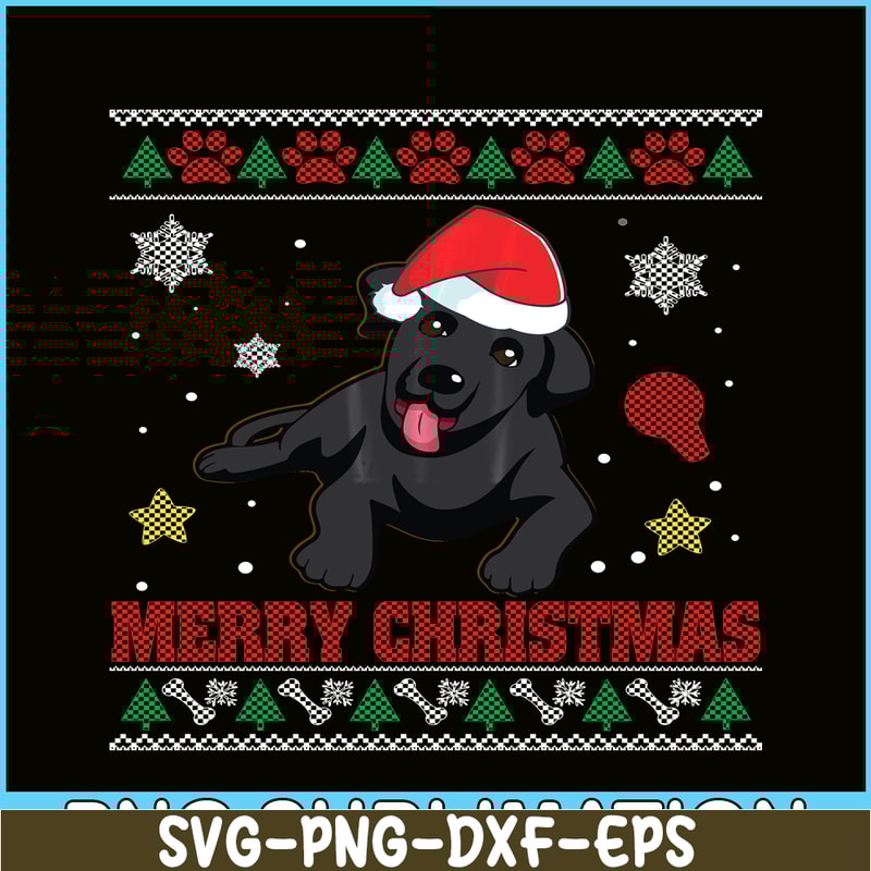 PNG141023103-BLACK LAB Dog Santa Ugly Sweater Costume Merry Xmas Shirt Png.png