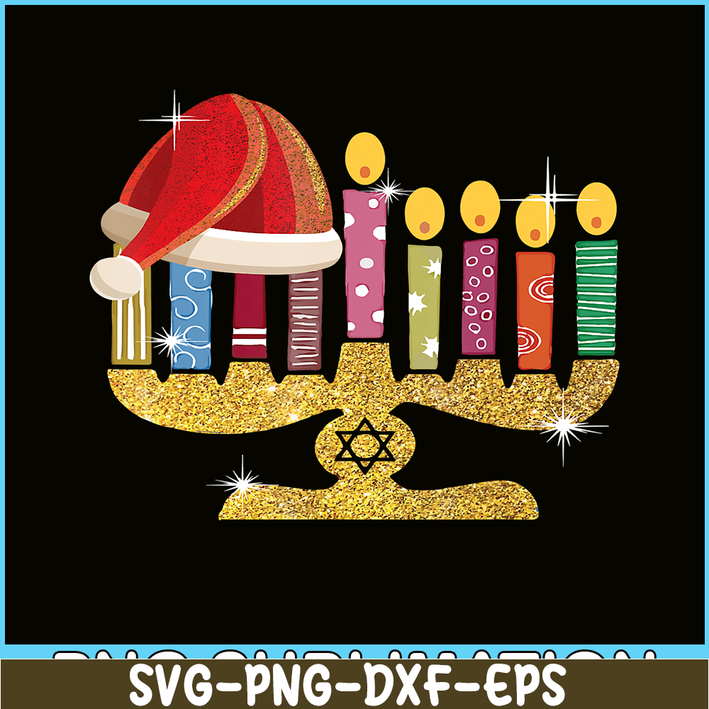 PNG141023134-Chrismukkah Hannukah Santa Hat Funny Christmas Xmas T-Shirt Png.png