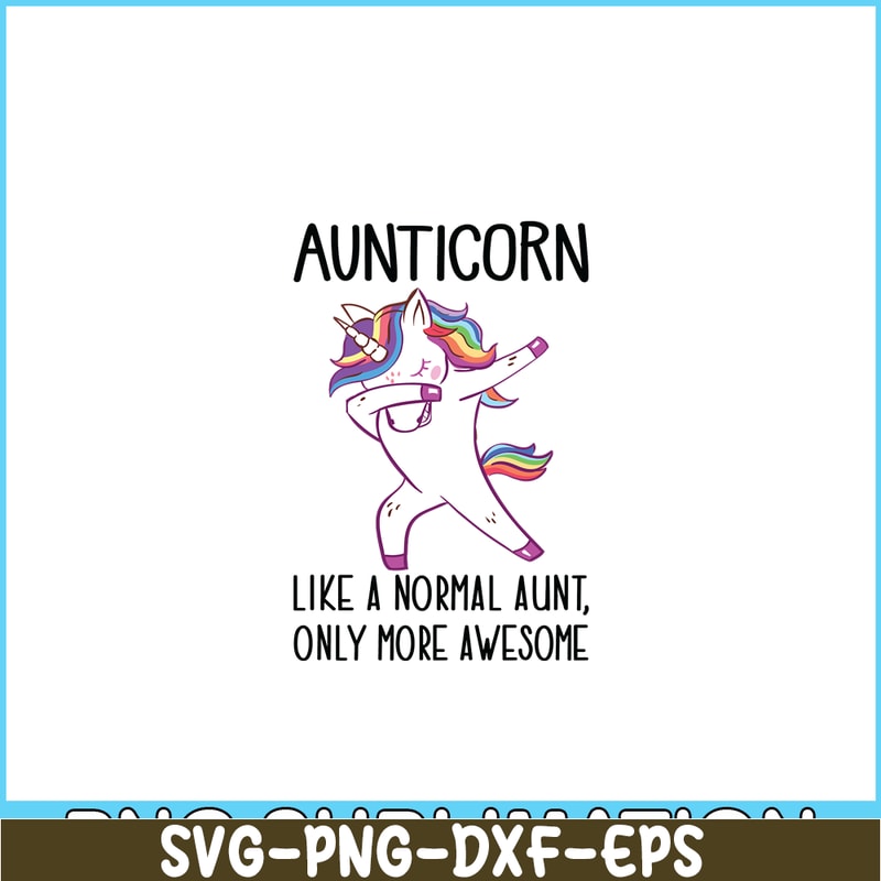 PNG14102344-Aunticorn Dabbing Unicorn Aunt Design for Auntie Slim Fit T-Shirt Png.png