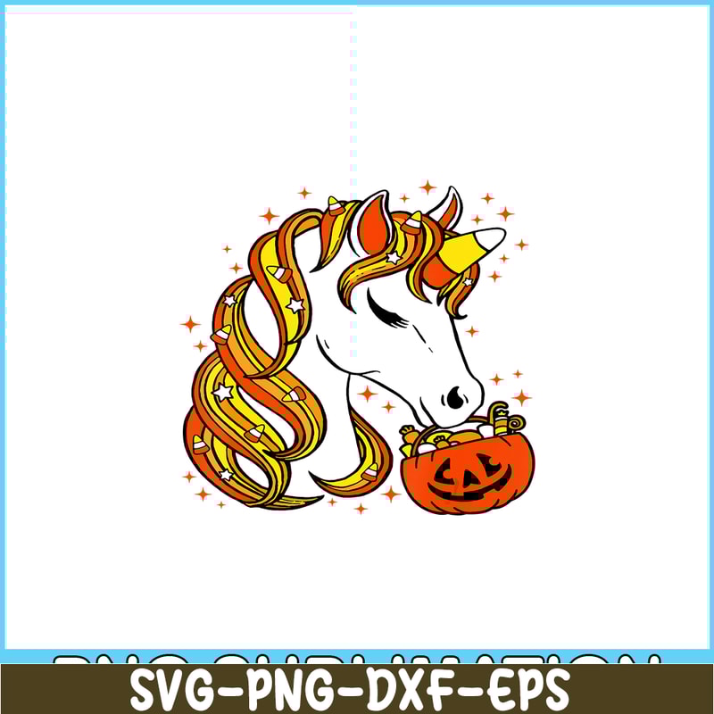 PNG14102351-Cute Candy Corn Unicorn Halloween Top T-Shirt Png.png