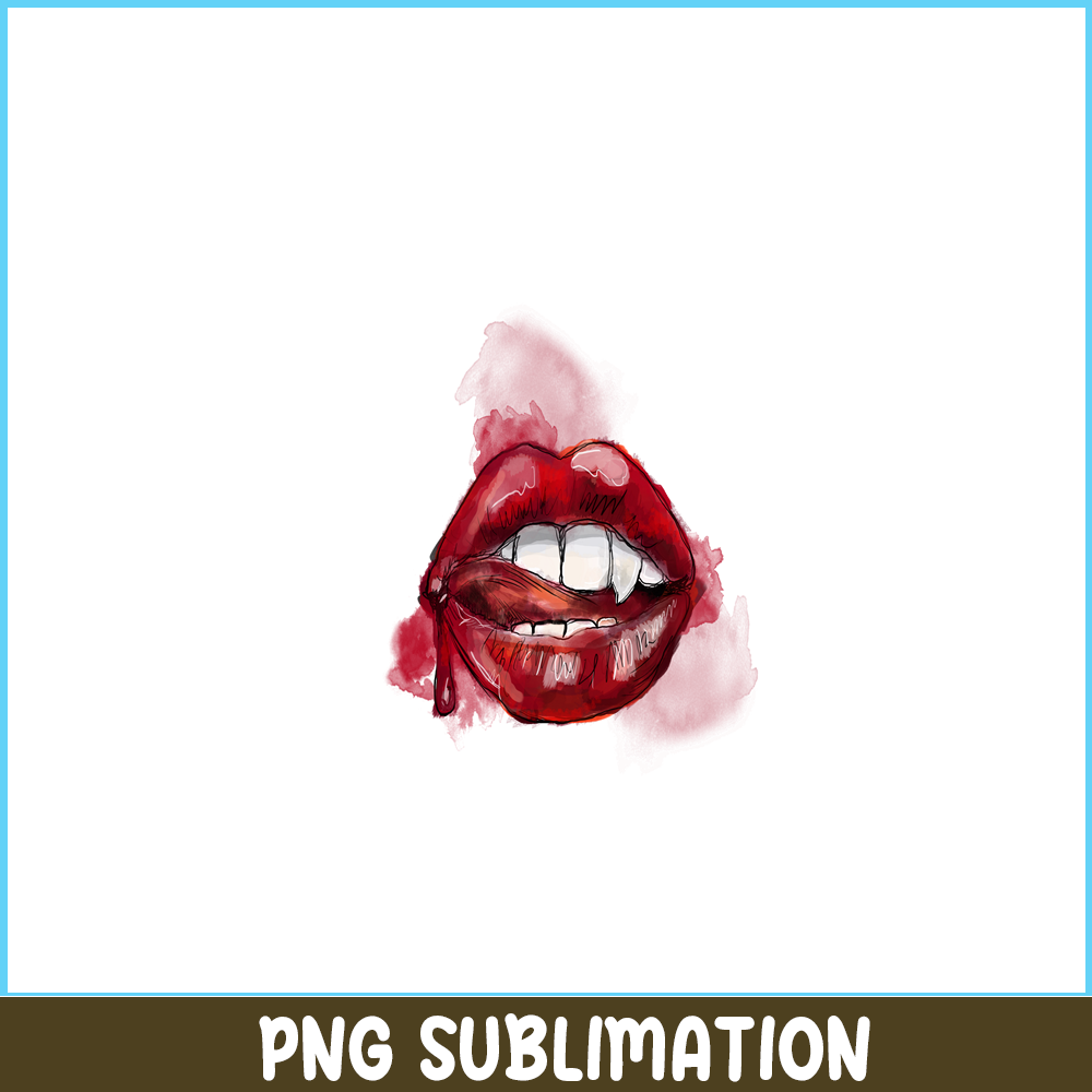 VLT21102397-Vampire Kiss Red PNG, Horror Valentine PNG, Valentine Holidays PNG.png