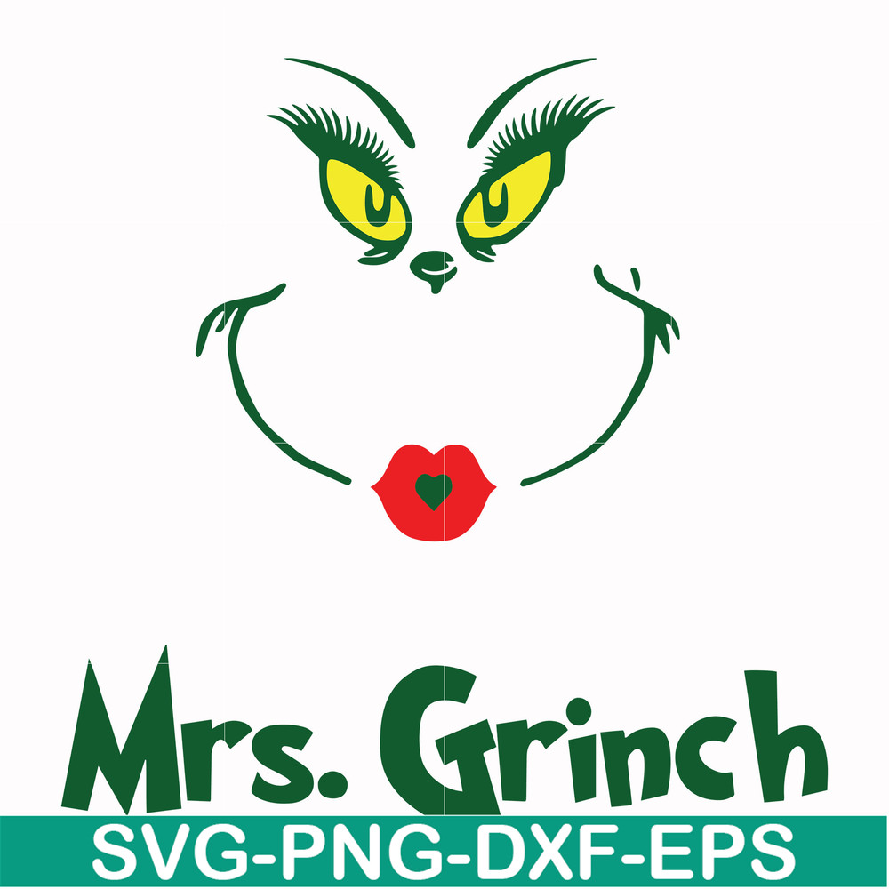 DR00039-Mrs. Grinch svg, png, dxf, eps file DR00039.jpg
