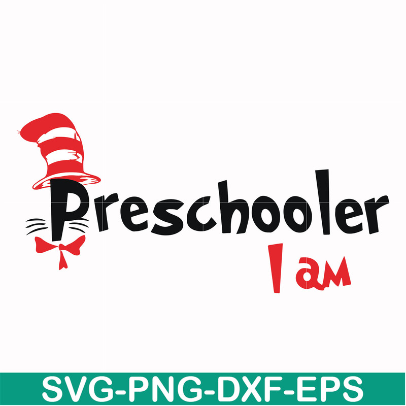 DR00069-Preschooler I am svg, png, dxf, eps file DR00069.jpg