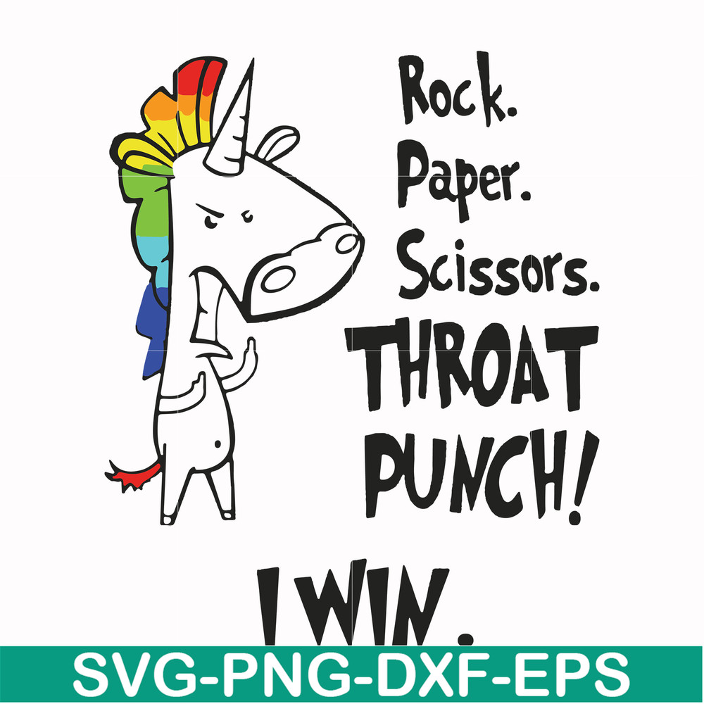 FN000367-Rock paper scissors throat punch I win svg, png, dxf, eps file FN000367.jpg