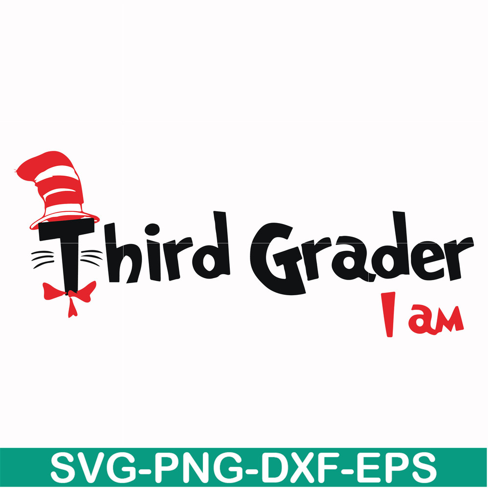 DR00066-Third grader I am svg, png, dxf, eps file DR00066.jpg