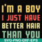 FN000395-I'm a boy I just have better hair than you svg, png, dxf, eps file FN000395.jpg