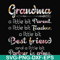 FN000460-Grandma a little bit Parent a little bit teacher a little bit best friend and a little bit partner in crime svg, png, dxf, eps file FN000460.jpg