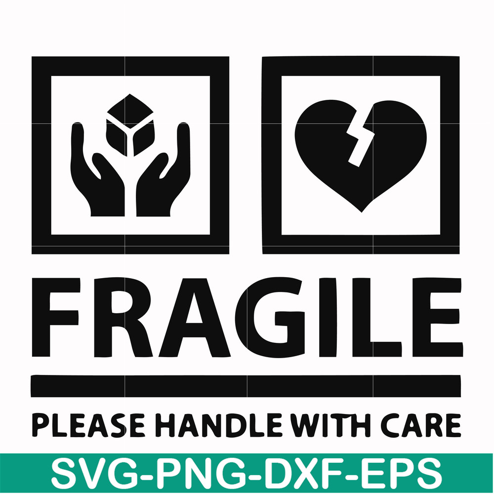 FN000566-Fragile please handle with care svg, png, dxf, eps file FN000566.jpg