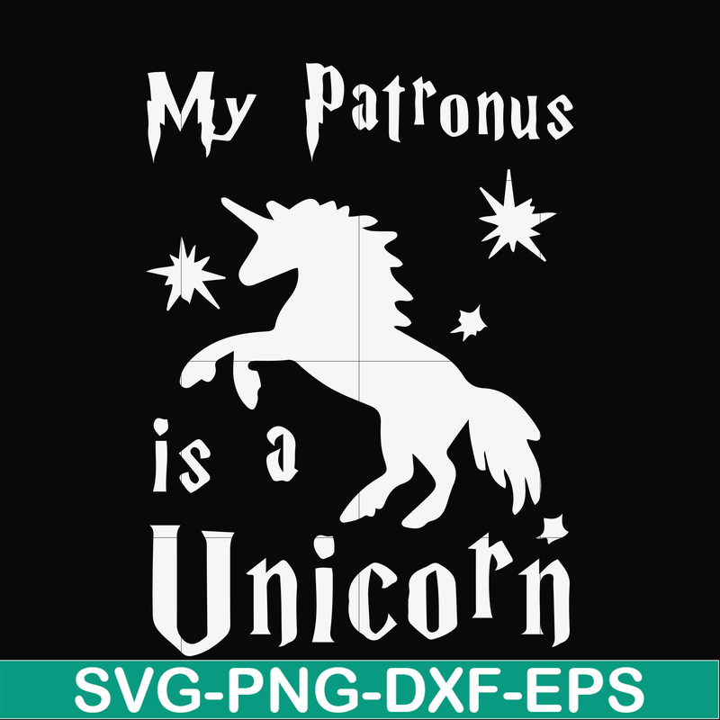 FN000568-My patronus is a Unicorn svg, png, dxf, eps file FN000568.jpg