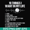FN000623-10 things I want in my life svg, png, dxf, eps file FN000623.jpg