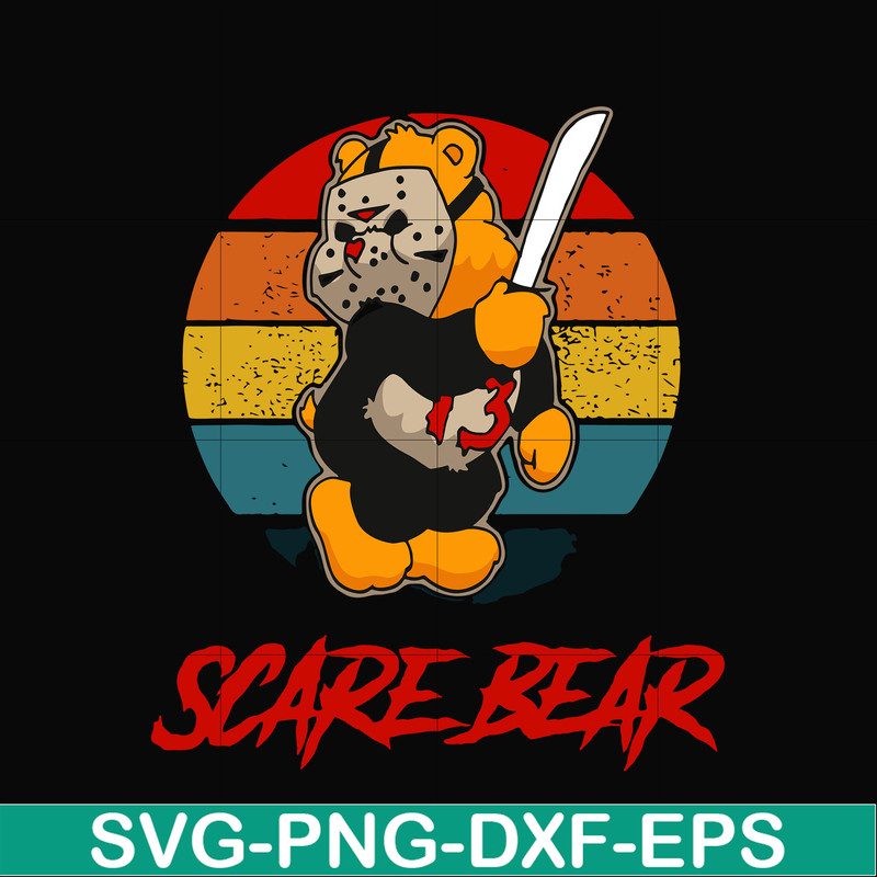 HLW0005-scare bear svg, halloween svg, png, dxf, eps digital file HLW0005.jpg