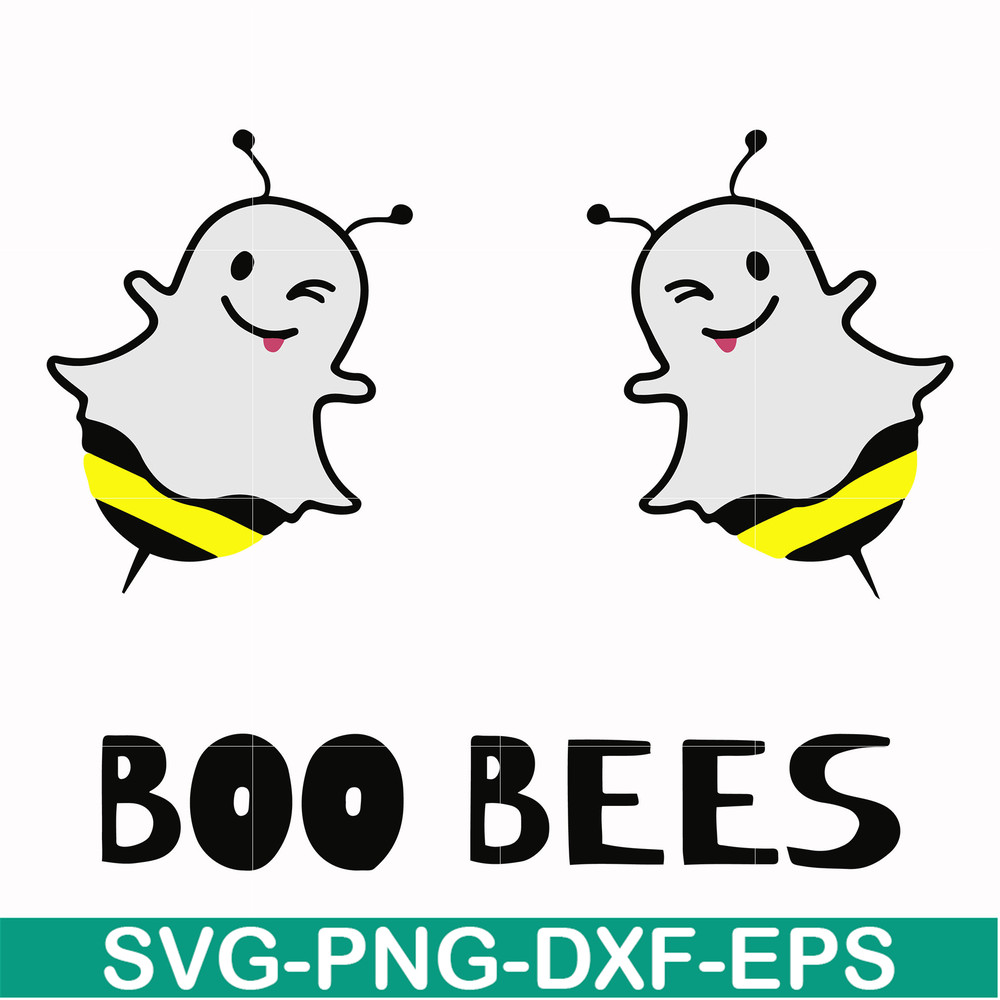 HLW0009-BOO BEES, halloween svg, png, dxf, eps digital file HLW0009.jpg