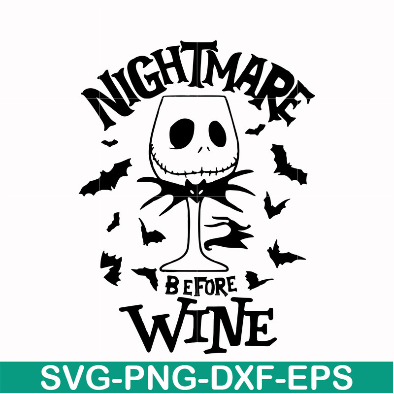 HLW0033-Nightmare before wine svg, halloween svg, png, dxf, eps digital file HLW0033.jpg