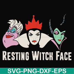 resting witch face svg, halloween svg, png, dxf, eps digital file hlw24072024