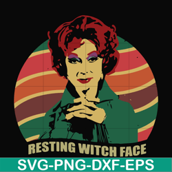 resting witch face svg, halloween svg, png, dxf, eps digital file hlw24072025
