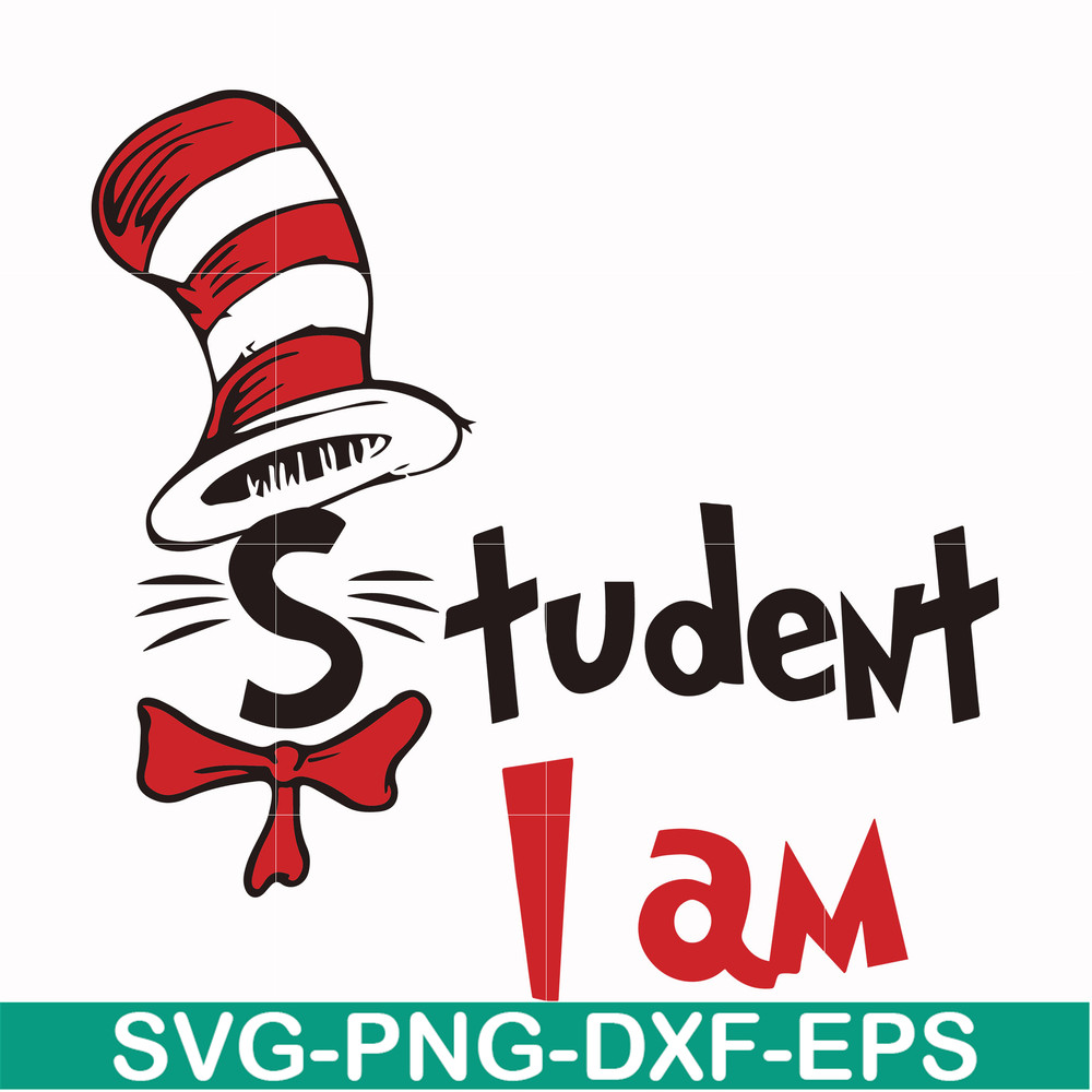 DR000129-Student I am svg, png, dxf, eps file DR000129.jpg