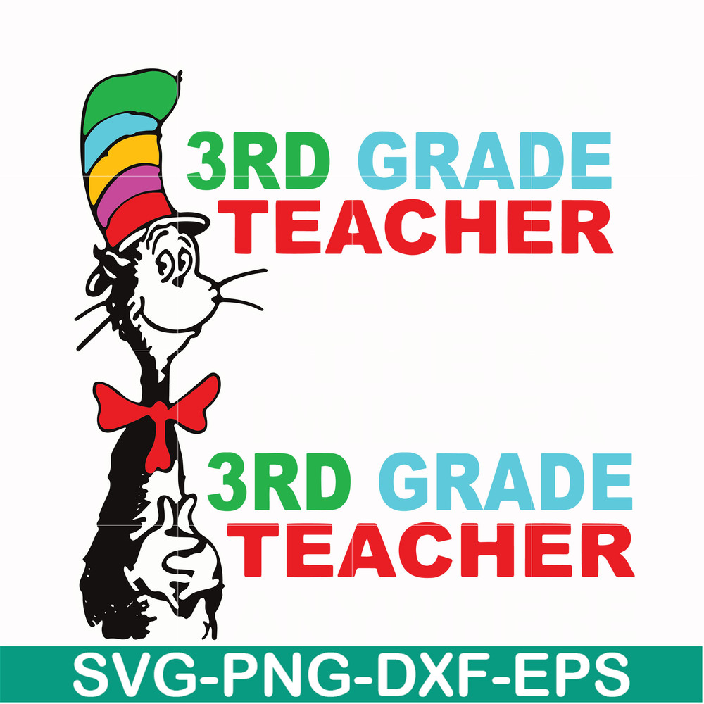 DR00033-3rd grade teacher svg, png, dxf, eps file DR00033.jpg