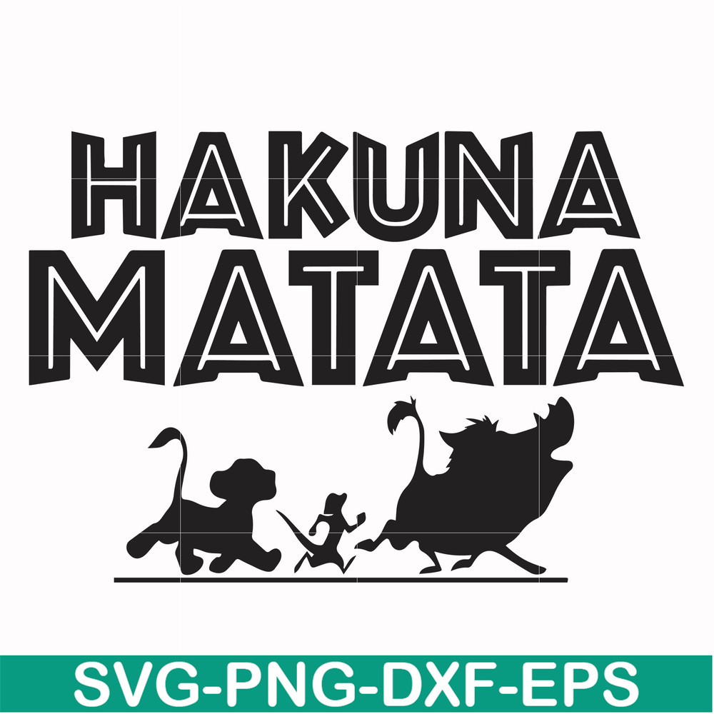 FN000157-Hakuna Matata svg, png, dxf, eps file FN000157.jpg