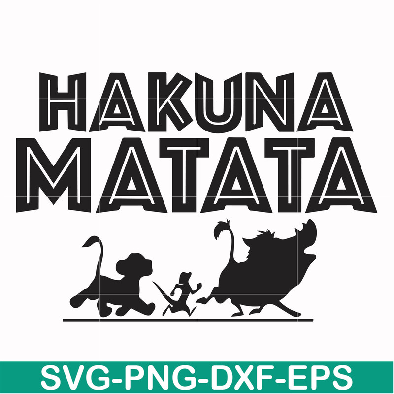FN000157-Hakuna Matata svg, png, dxf, eps file FN000157.jpg