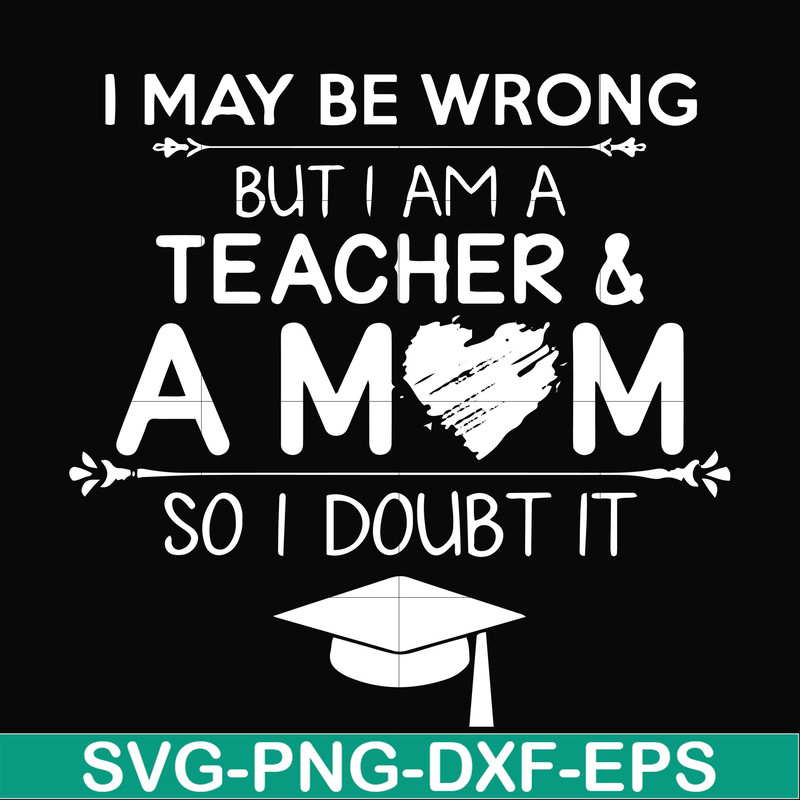 FN000163-I may be wrong but I am a teacher & a mom so I doubt it svg, png, dxf, eps file FN000163.jpg