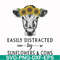 FN000681-Easily distracted by sunflowers & cows svg, png, dxf, eps file FN000681.jpg