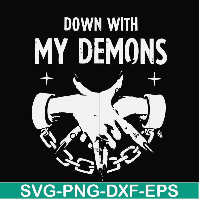 FN000696-Down with my Demons svg, png, dxf, eps file FN000696.jpg