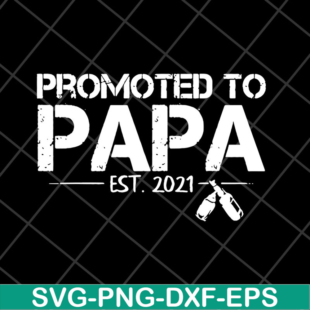 FTD28042118-Promoted to papa 2021 svg, Fathers day svg, png, dxf, eps digital file FTD28042118.jpg