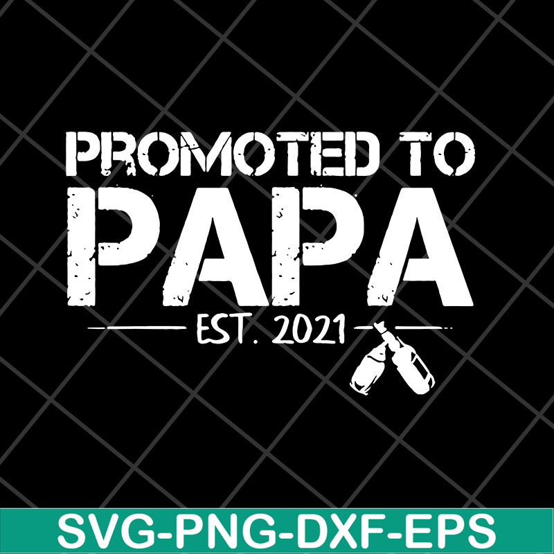 FTD28042118-Promoted to papa 2021 svg, Fathers day svg, png, dxf, eps digital file FTD28042118.jpg