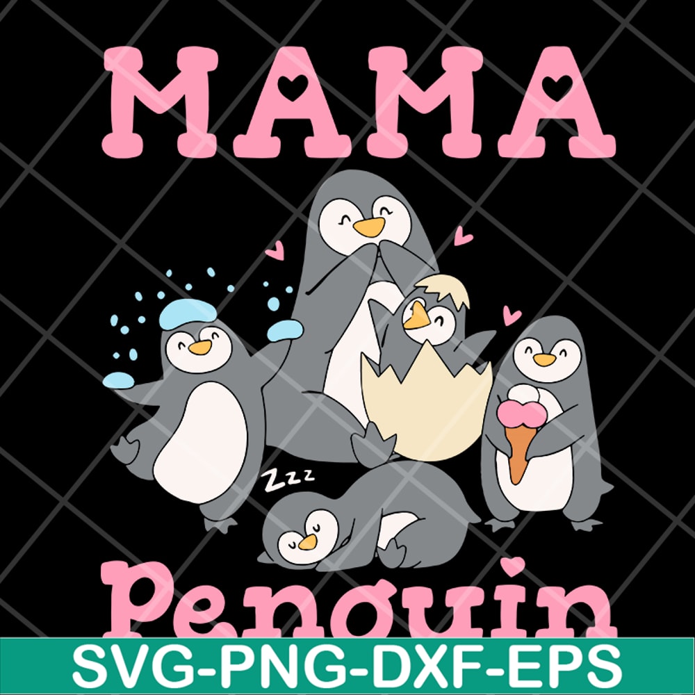 MTD13042131-Mama penguin svg, Mother's day svg, eps, png, dxf digital file MTD13042131.jpg