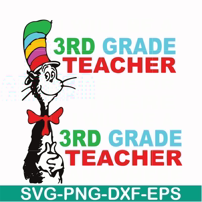 DR00033-3rd grade teacher svg, png, dxf, eps file DR00033.jpg