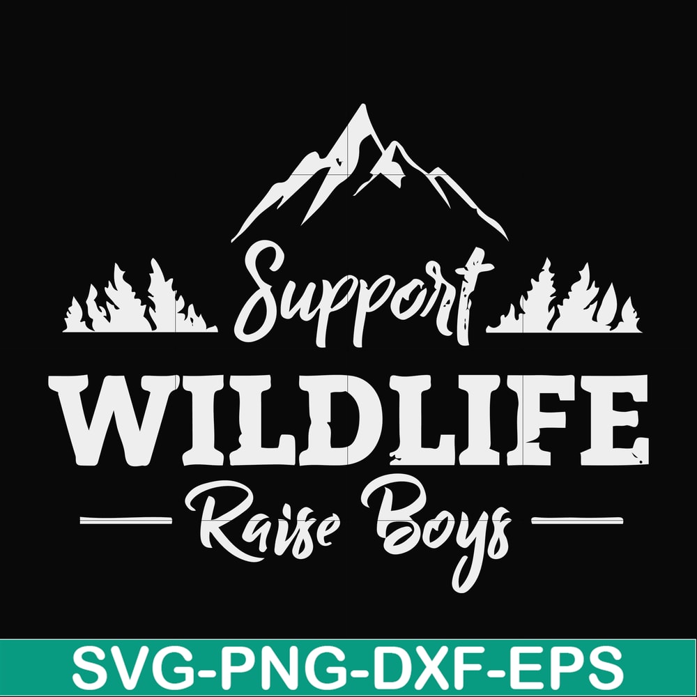FN000674-Support wildlife raise boys svg, png, dxf, eps file FN000674.jpg