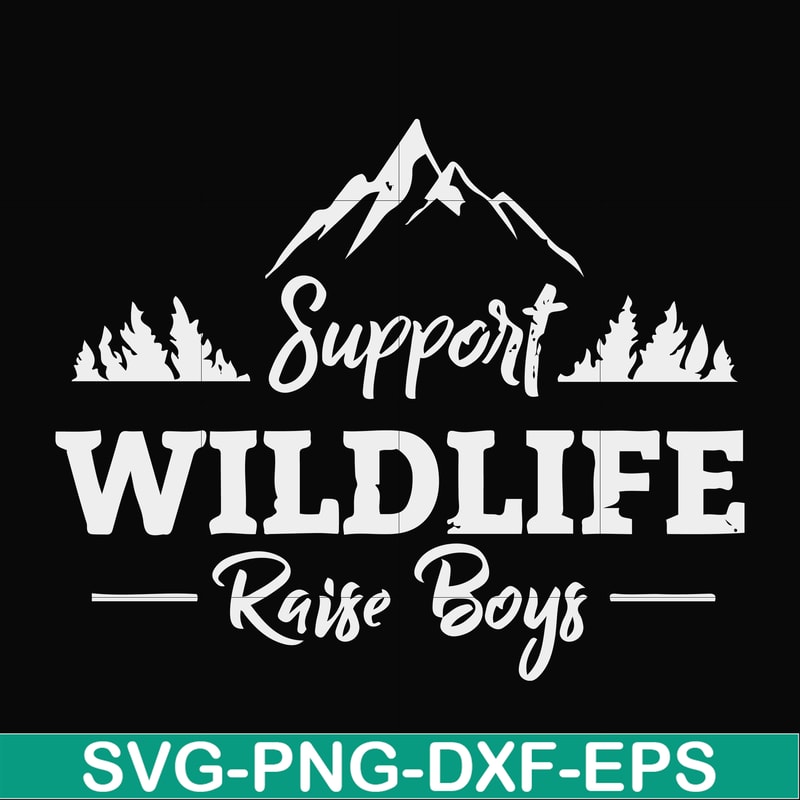 FN000674-Support wildlife raise boys svg, png, dxf, eps file FN000674.jpg