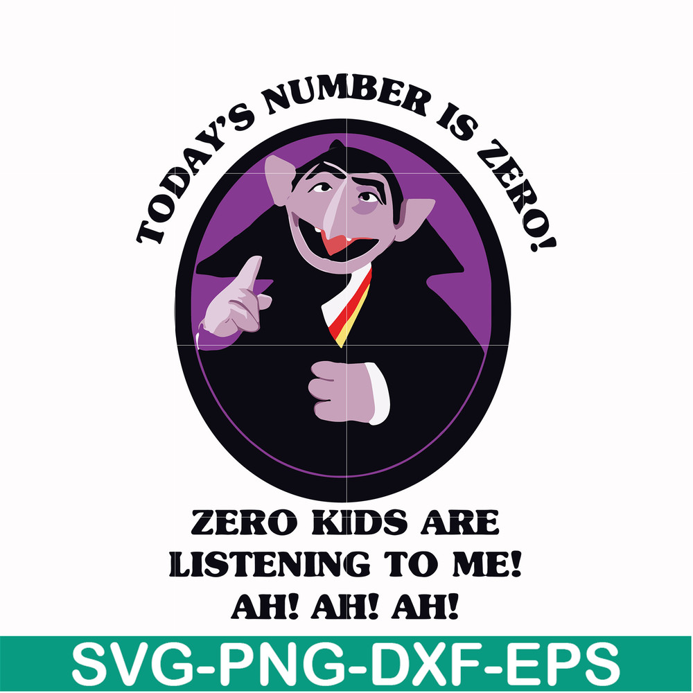 HLW0002-today's number is zero, halloween svg, png, dxf, eps digital file HLW0002.jpg