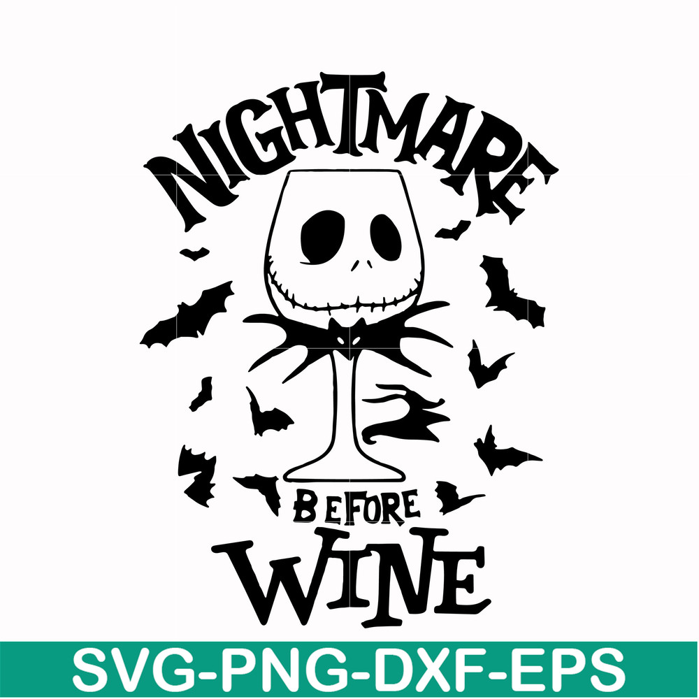 HLW0033-Nightmare before wine svg, halloween svg, png, dxf, eps digital file HLW0033.jpg