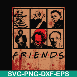 scary friends horror svg, halloween svg, png, dxf, eps digital file hlw2307201