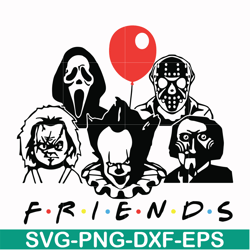 scary friends horror svg, halloween svg, png, dxf, eps digital file hlw2307204