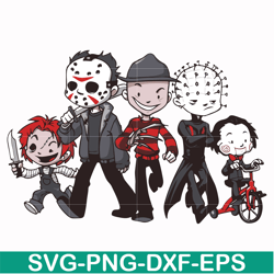 scary friends horror svg, halloween svg, png, dxf, eps digital file hlw2307205