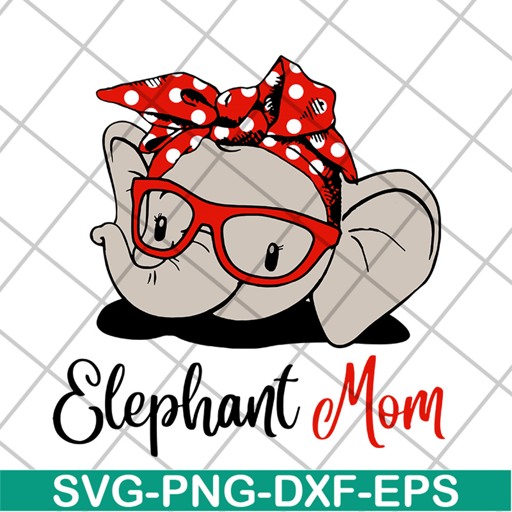 MTD04042114-Elephant Mom svg, Mother's day svg, eps, png, dxf digital file MTD04042114.jpg