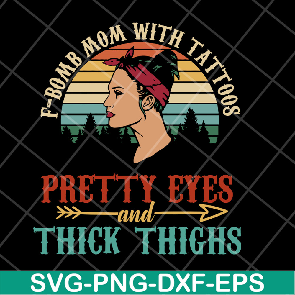 MTD05042124-f bomb mom with tattoos svg, Mother's day svg, eps, png, dxf digital file MTD05042124.jpg